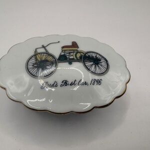 Vintage Ford First Car 1896 Trinket Ceramic Box Made in Japan